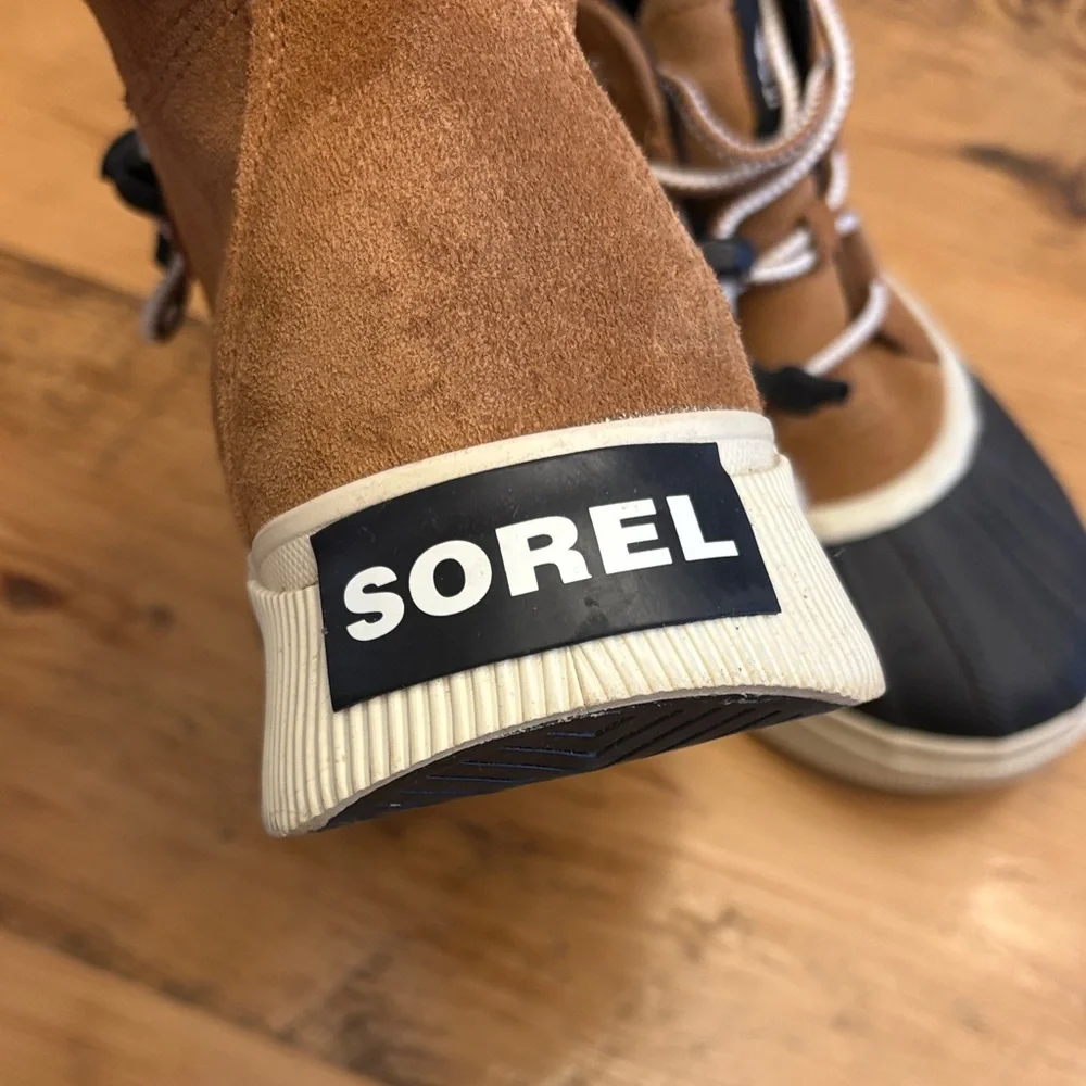 Sorel Brown and Black Waterproof Winter Rain Boots